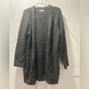Women’s Oak + Fort Thick Gray Cardigan with Pockets Size Medium